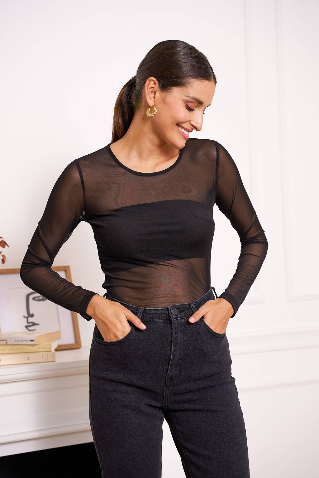 Stretch Mesh Top