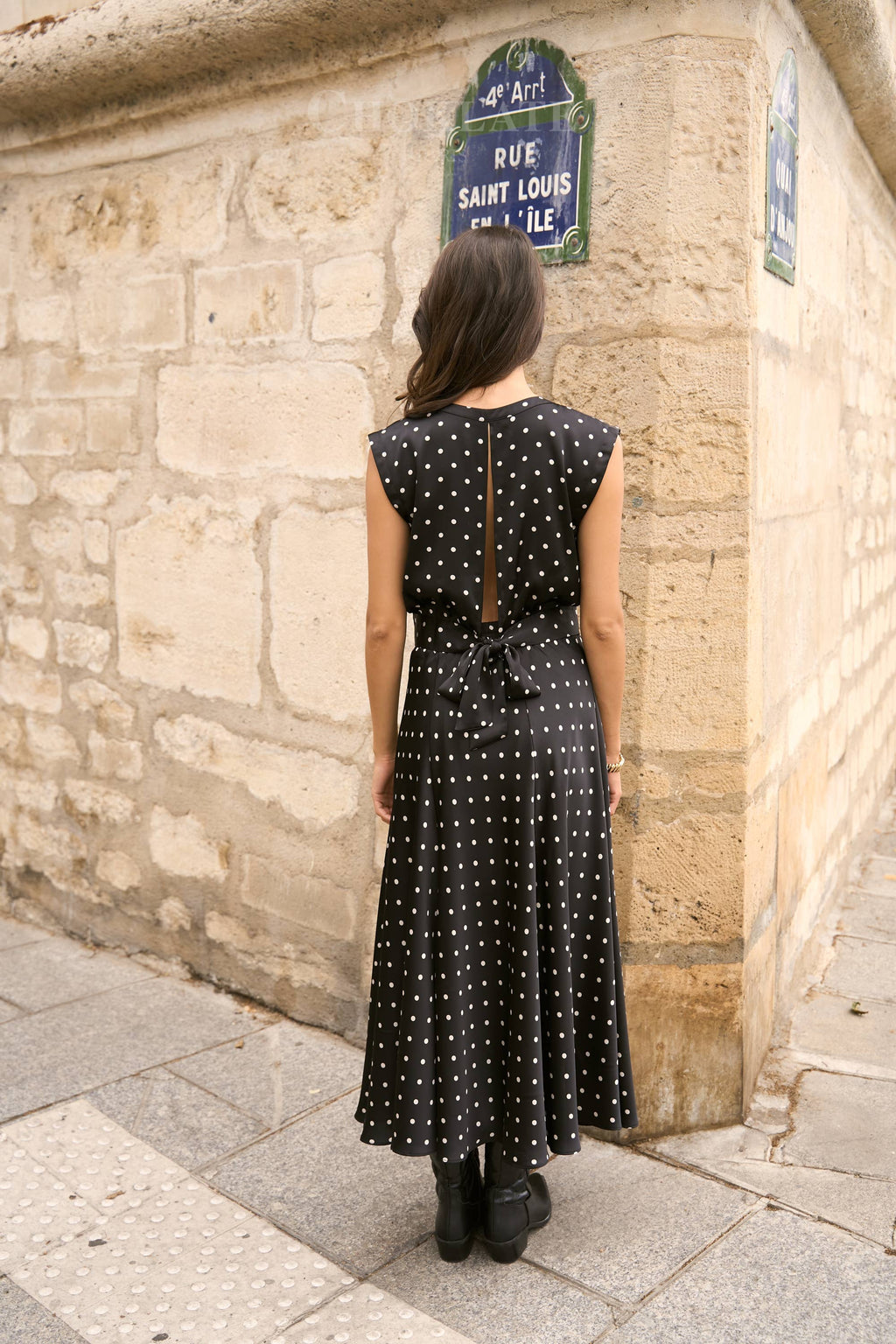 Crop-top & Polka-Dot Skirt Set