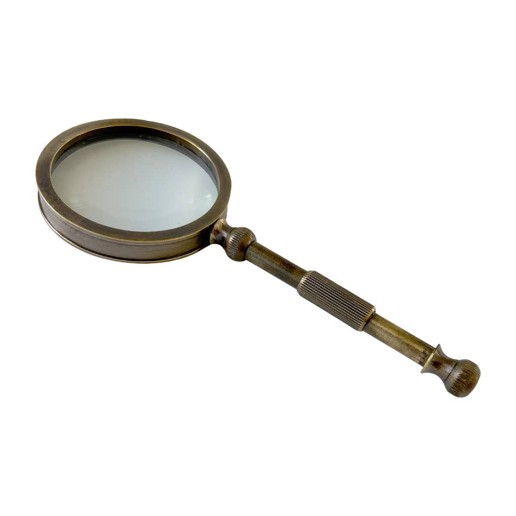 Antiqued Brass Magnifying Glass