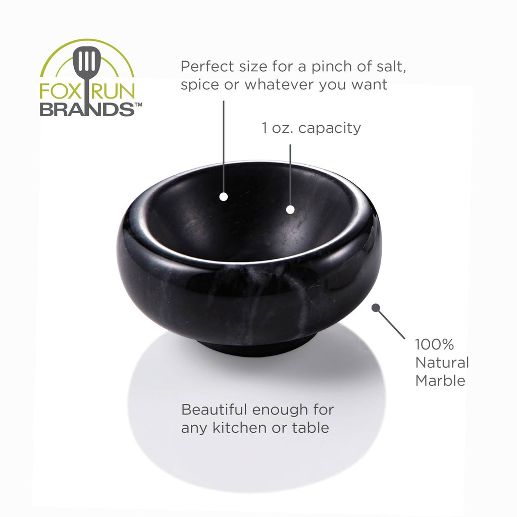 Natural Black Marble Pinch Bowl, 1 oz Condiment Bowl
