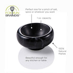 Natural Black Marble Pinch Bowl, 1 oz Condiment Bowl