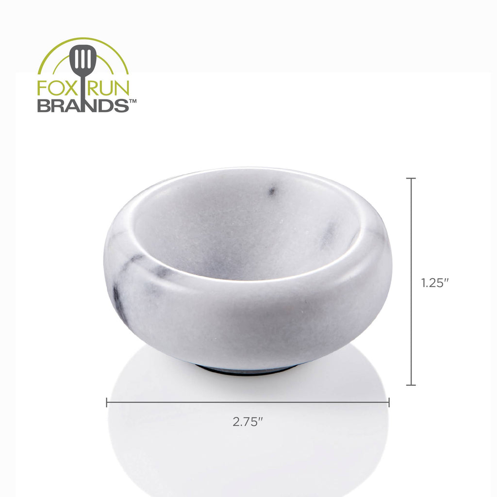 Natural White Marble Pinch Bowl, 1 oz Condiment Bowl