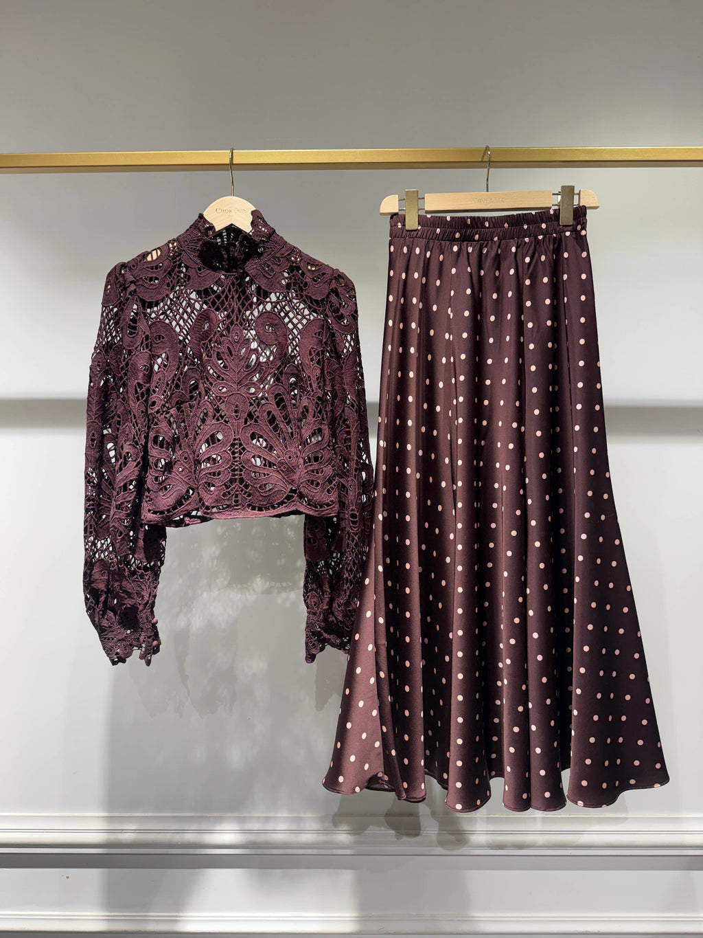 Polka-Dot Print Skirt