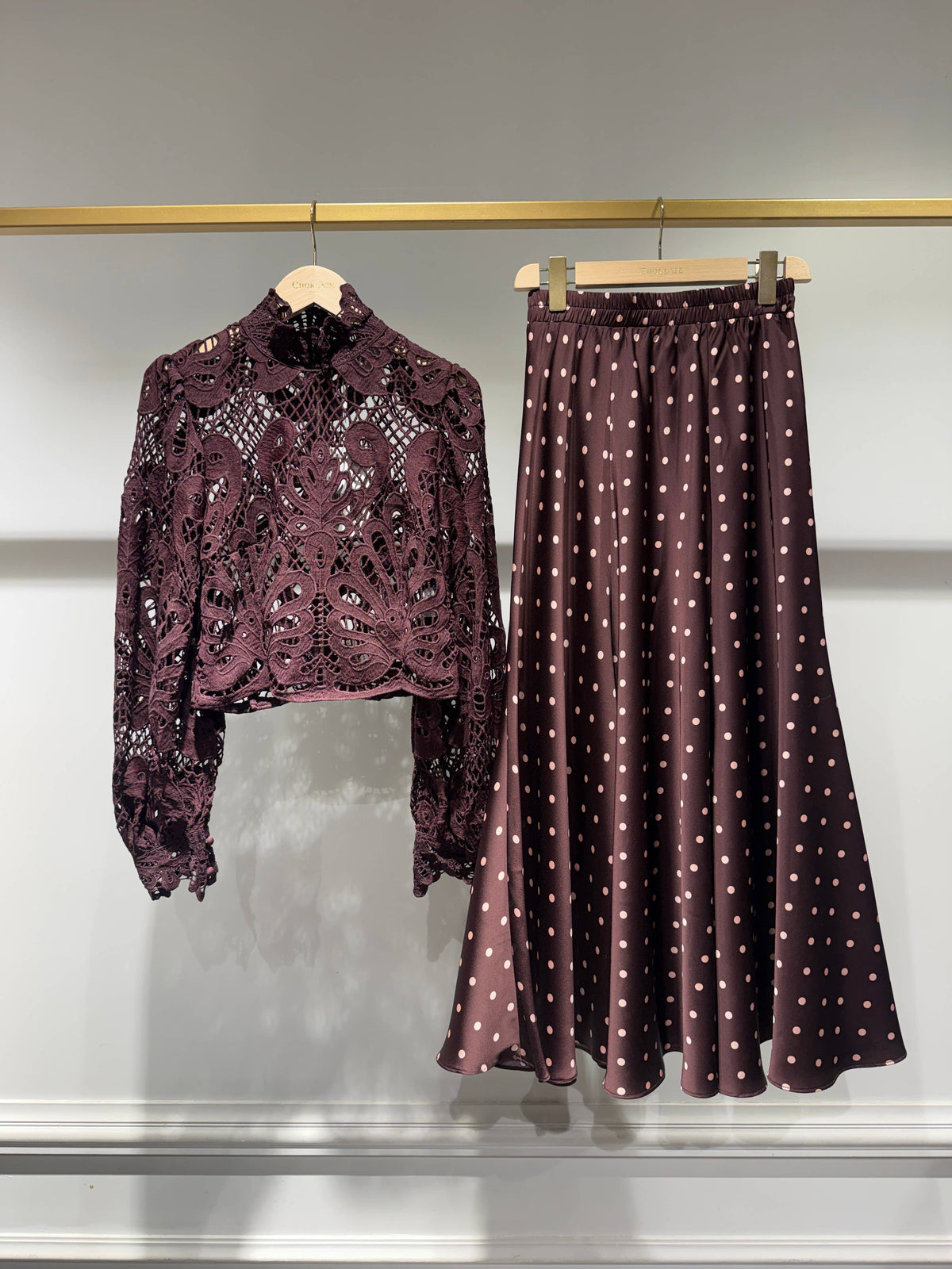 Polka-Dot Print Skirt
