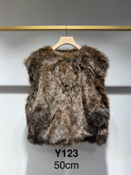Leopard Faux Fur Sleeveless Vest