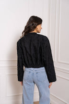 Textured Daisy Bomber