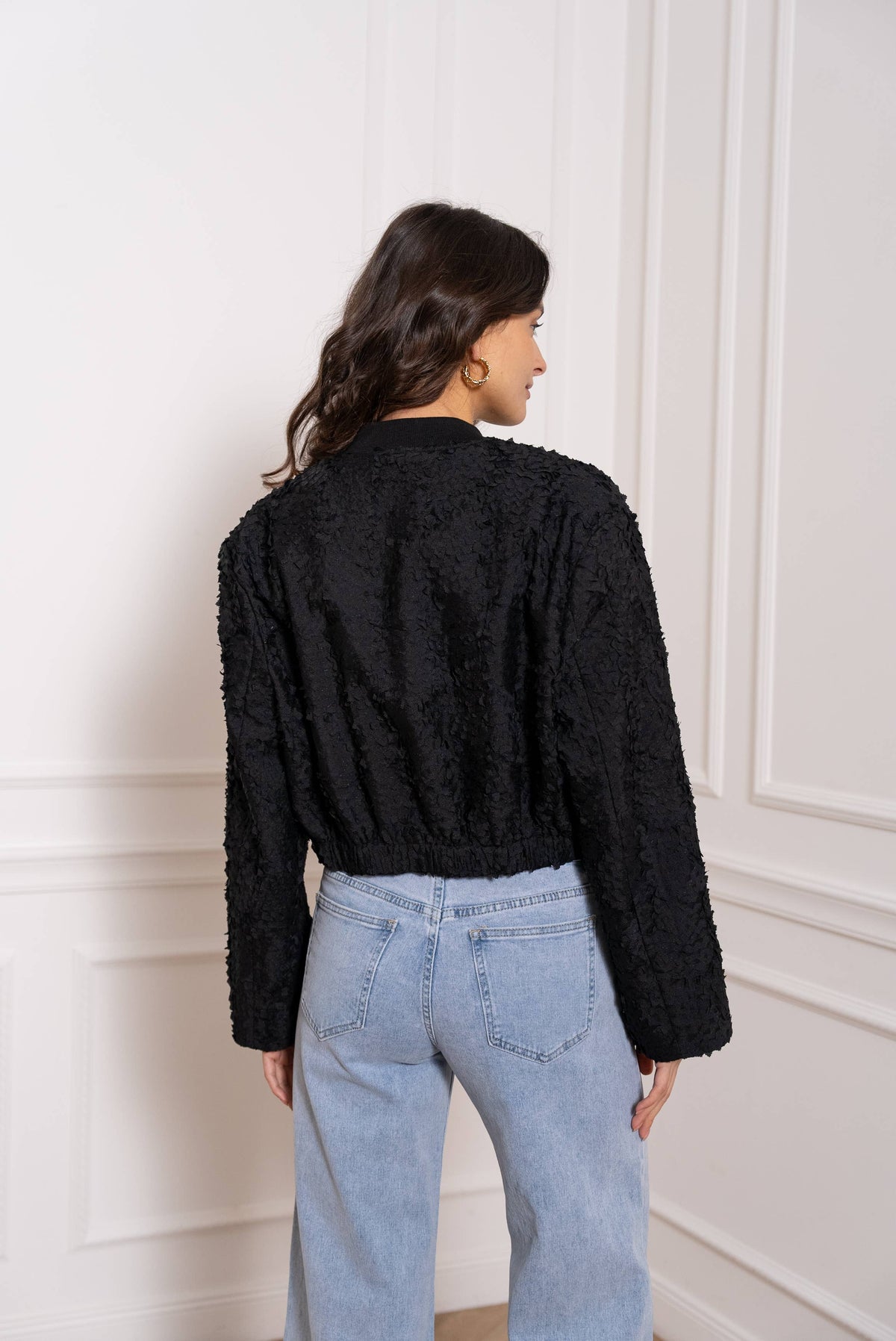 Textured Daisy Bomber