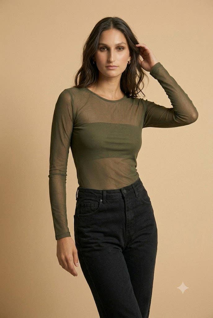 Stretch Mesh Top