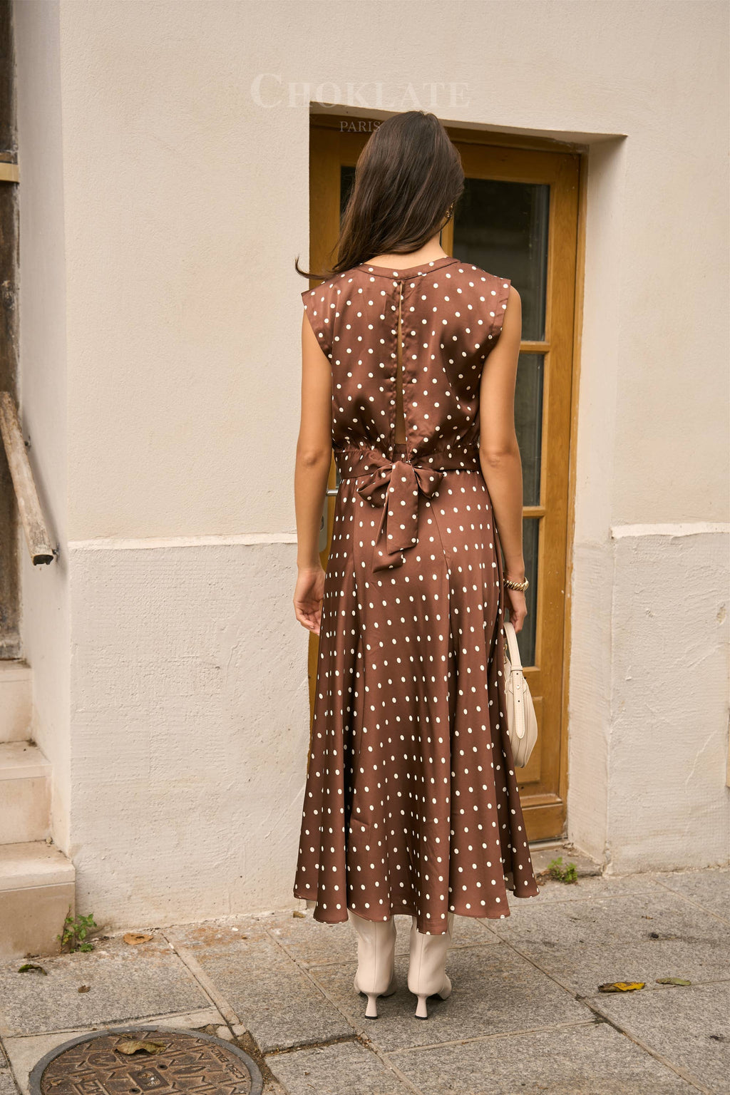 Crop-top & Polka-Dot Skirt Set