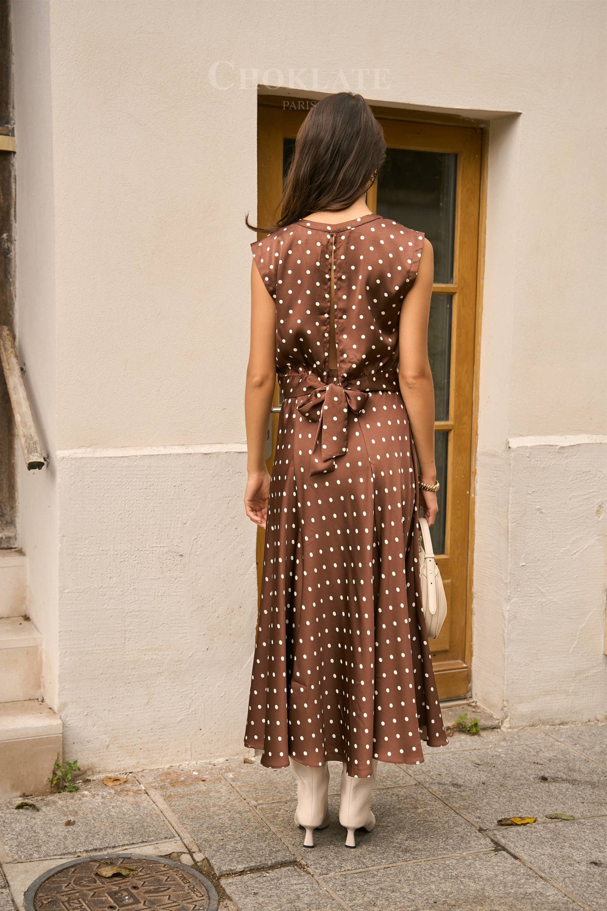 Crop-top & Polka-Dot Skirt Set