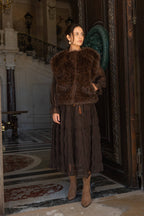 Leopard Faux Fur Sleeveless Vest