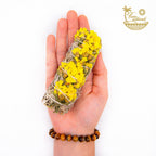 Yellow Sinuata Flower with White Sage Bundles