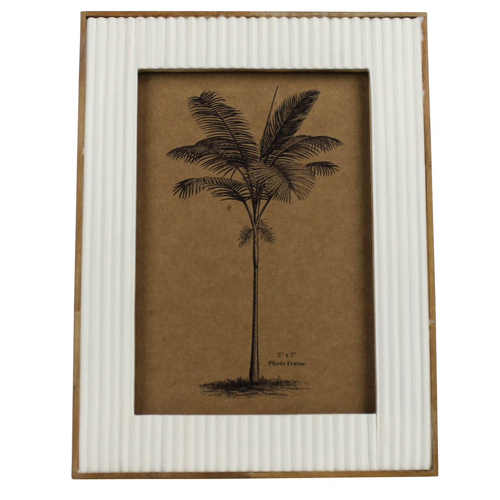 Carved Frame, Ivory & Teak - 5x7