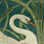 Two White Swans Decorative Tray Behind Glass | Serveware