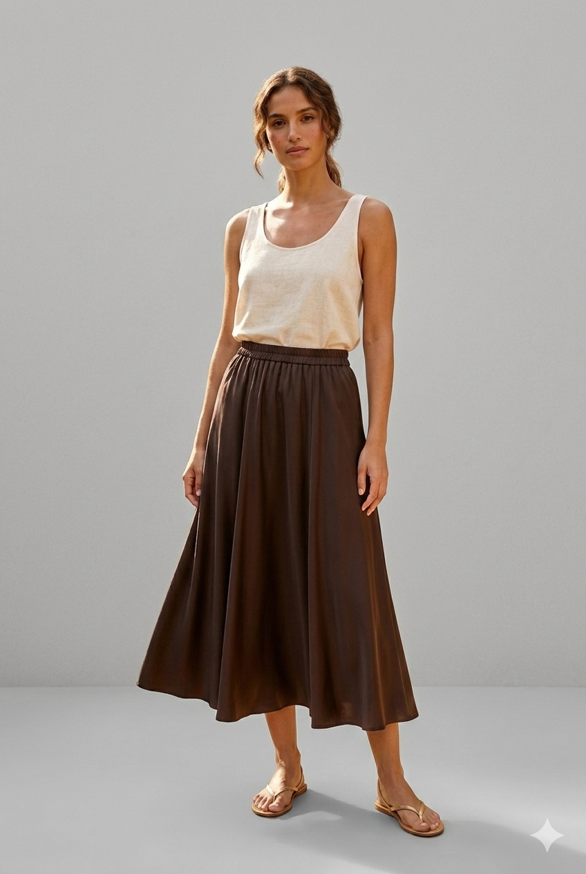 Polka-Dot Print Skirt