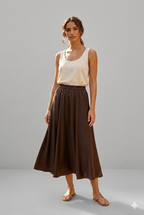 Polka-Dot Print Skirt