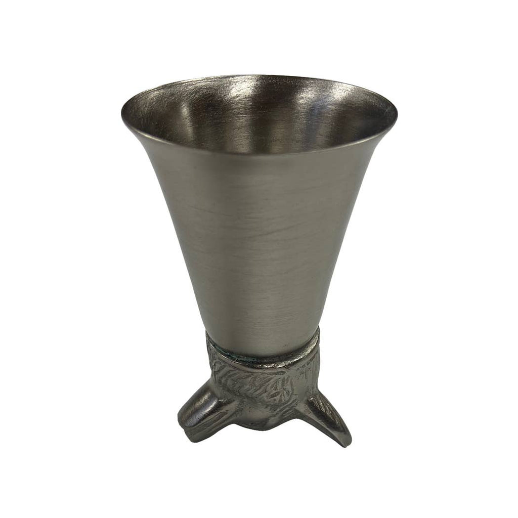 Pewter-Plated Fox Head Jigger