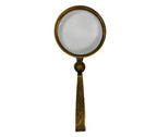Antiqued Folding Brass Magnifying Glass | Tabletop decor