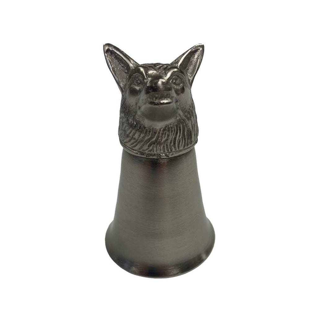 Pewter-Plated Fox Head Jigger