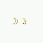 Minimalist - Moon - Gold Earrings