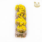Yellow Sinuata Flower with White Sage Bundles