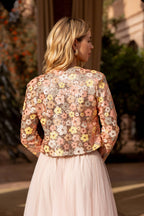 Floral Pattern Sequin Jacket
