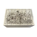Full Cry Equestrian Vintage Scrimshaw Bone Box