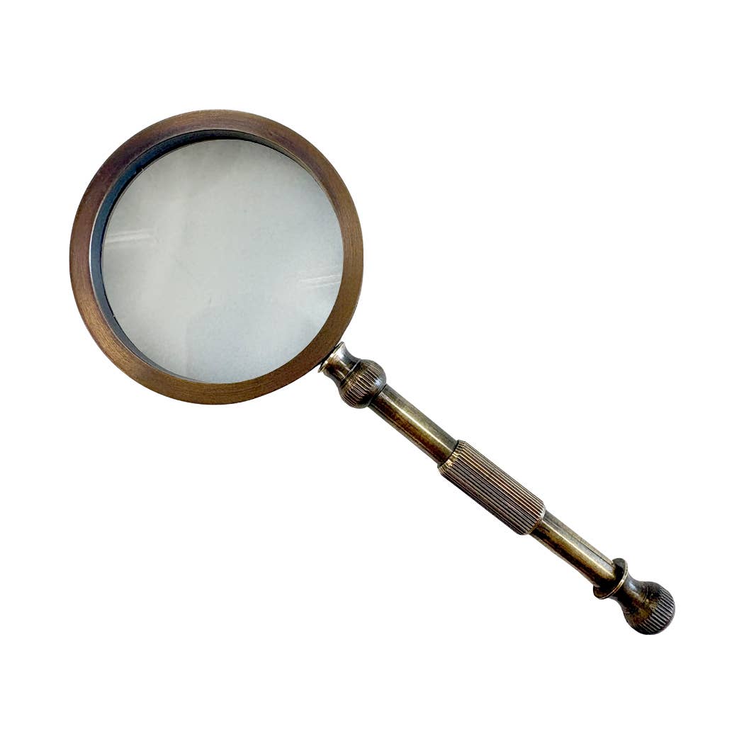 Antiqued Brass Magnifying Glass