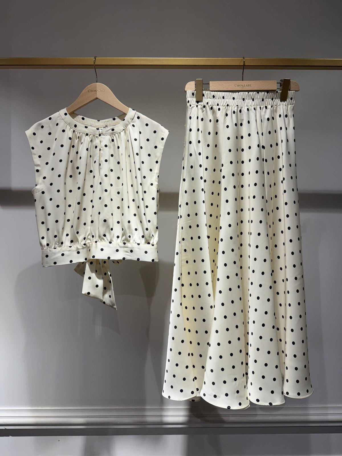 Polka-Dot Print Skirt
