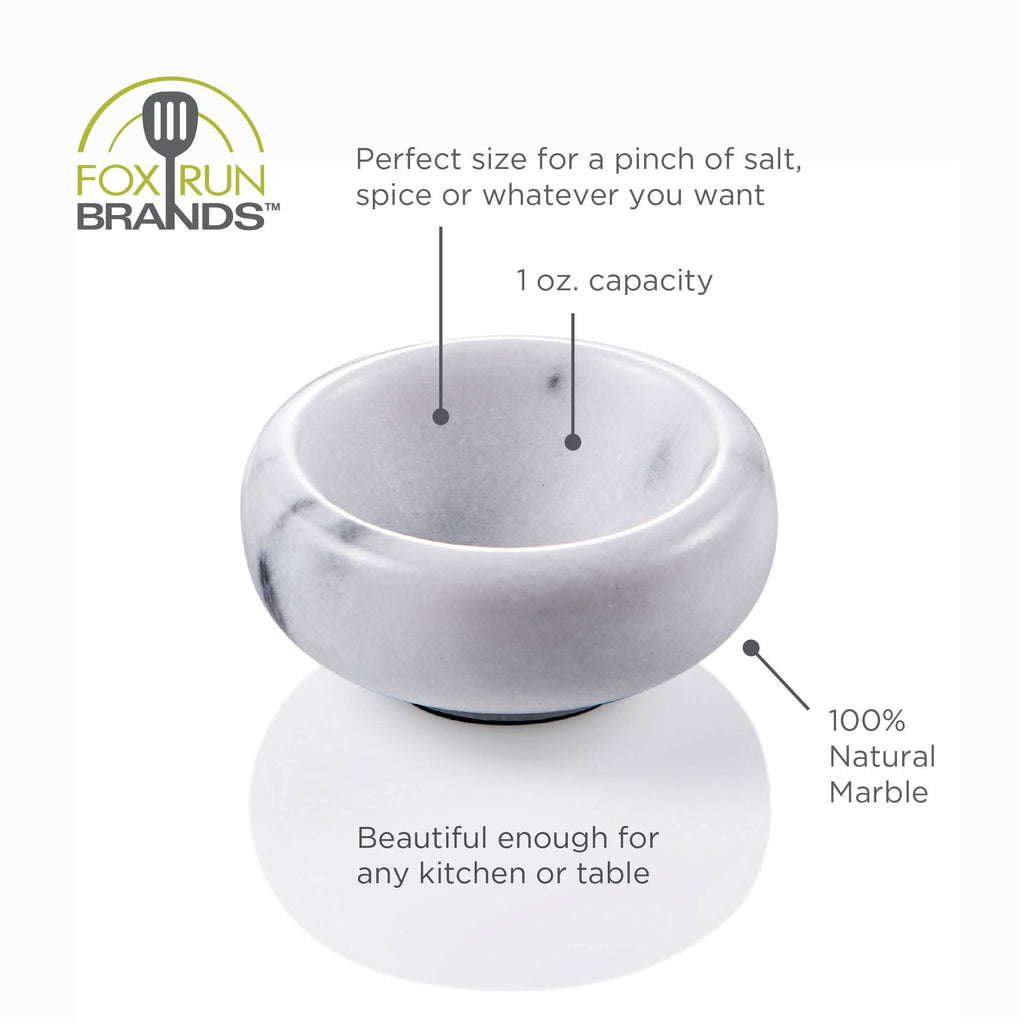 Natural White Marble Pinch Bowl, 1 oz Condiment Bowl