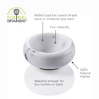 Natural White Marble Pinch Bowl, 1 oz Condiment Bowl