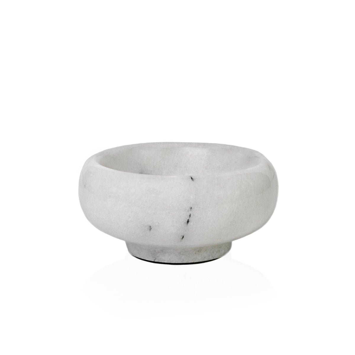 Natural White Marble Pinch Bowl, 1 oz Condiment Bowl