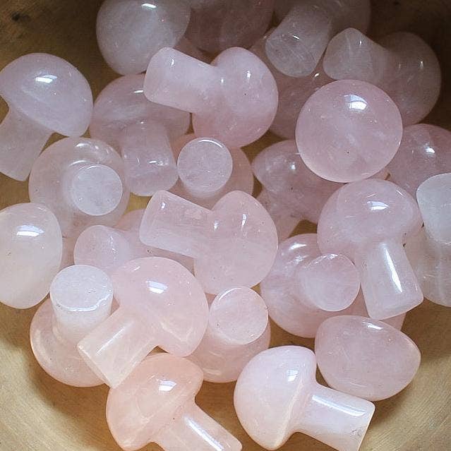 Rose Quartz Mini Mushroom (Crystals & Stones)