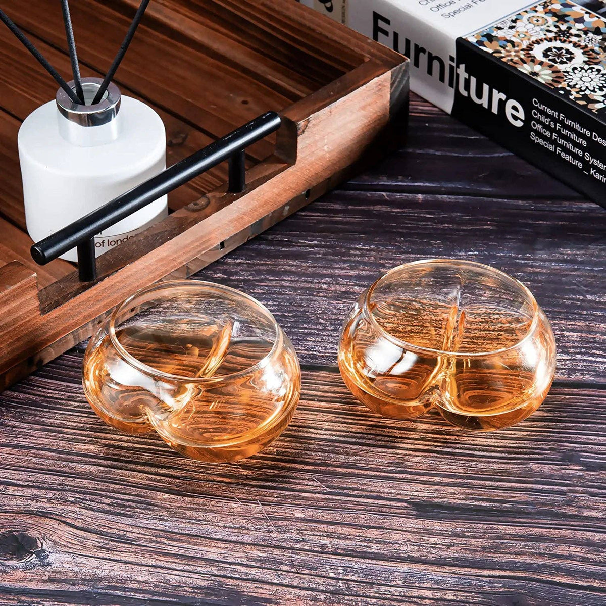 Little Booty Wine & Whiskey Glasses