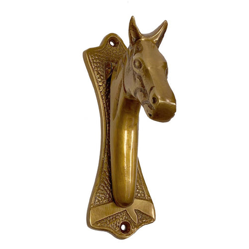 Antiqued Brass Horse Head Door Knocker | Home Accents