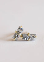 Druzy Bar - Silver - Gold Earrings