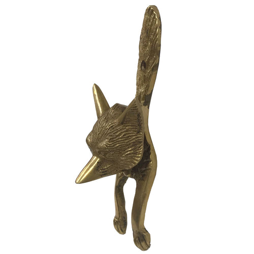 Antiqued Solid Brass Fox Door Knocker | Home accents