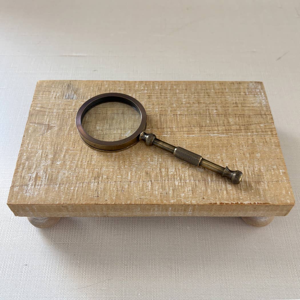 Antiqued Brass Magnifying Glass