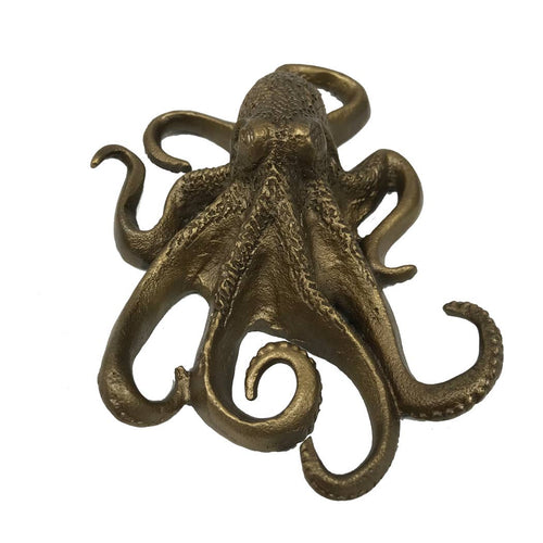 Antiqued Brass Coated Octopus Nautical | Home Accents