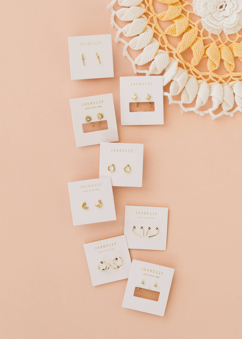 Minimalist - Moon - Gold Earrings