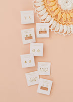 Minimalist - Moon - Gold Earrings