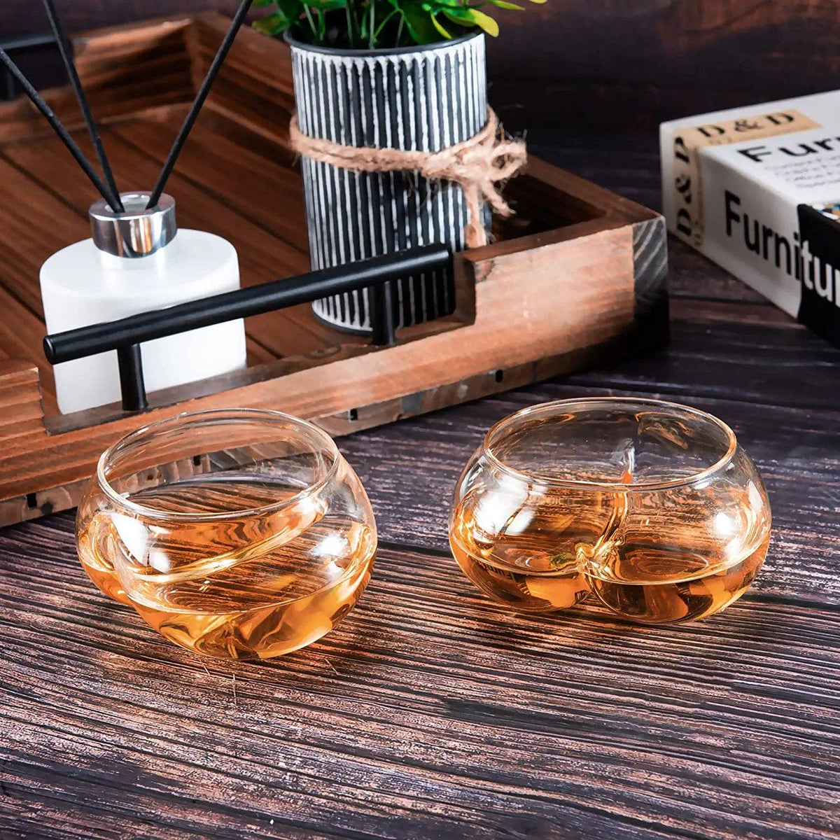 Little Booty Wine & Whiskey Glasses