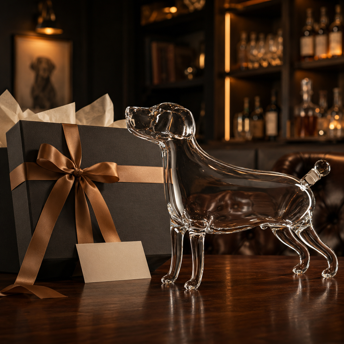 Labrador Whiskey and Wine Decanter