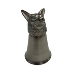 Pewter-Plated Fox Head Jigger