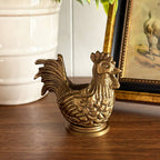 Brass Rooster Matchstick-Toothpick Holder