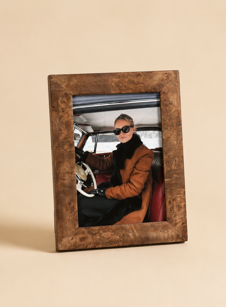 Rosso Burl Wood Photo Frame
