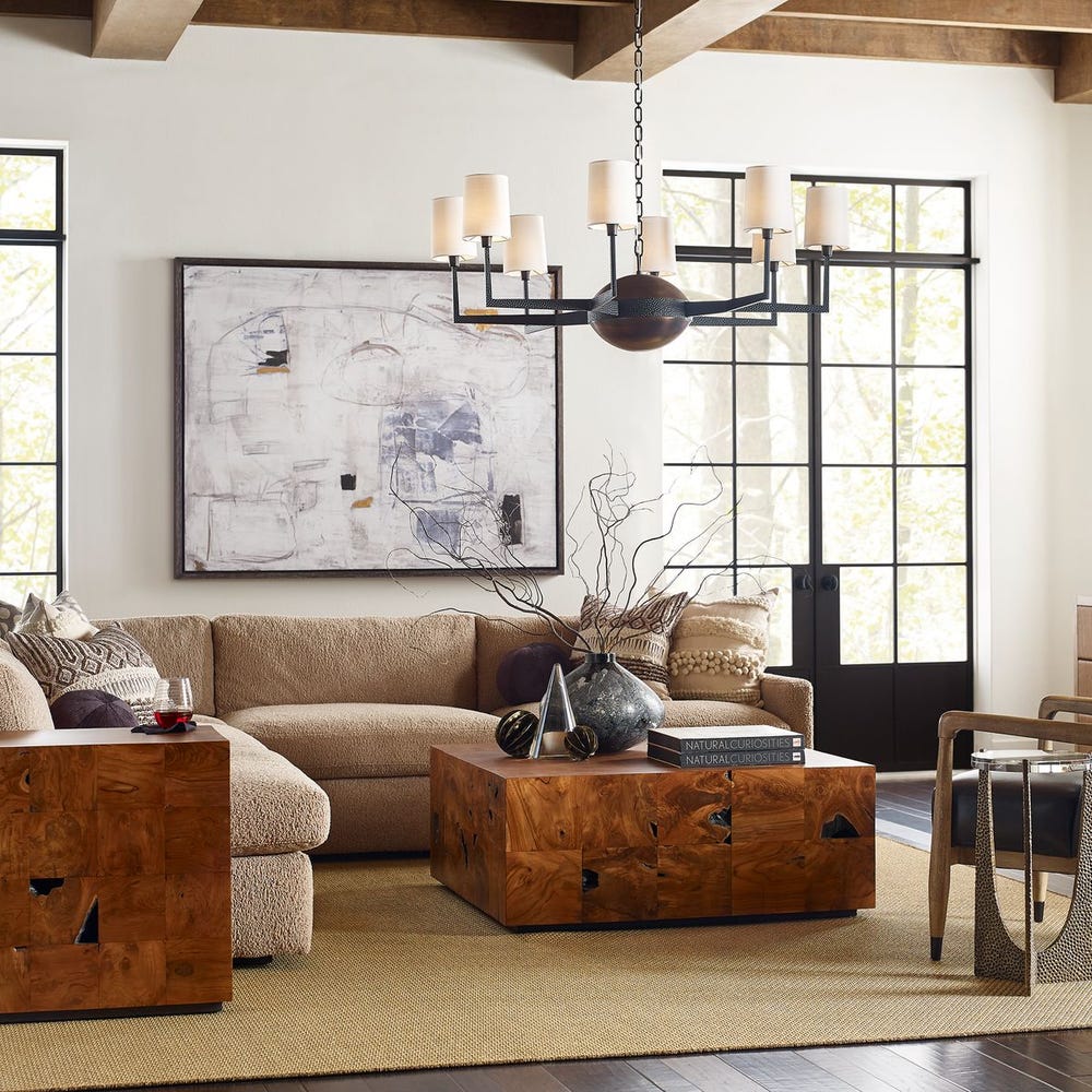 Checkered Teak Coffee Table