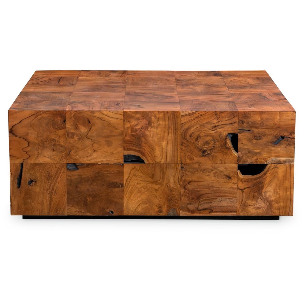 Checkered Teak Coffee Table