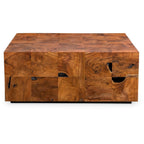 Checkered Teak Coffee Table