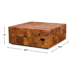 Checkered Teak Coffee Table